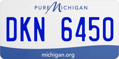 MI license plate DKN6450