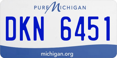 MI license plate DKN6451