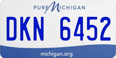 MI license plate DKN6452