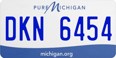 MI license plate DKN6454