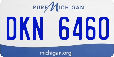 MI license plate DKN6460