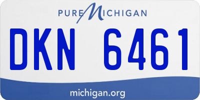 MI license plate DKN6461