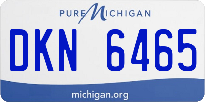MI license plate DKN6465