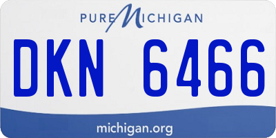MI license plate DKN6466