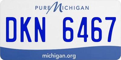 MI license plate DKN6467