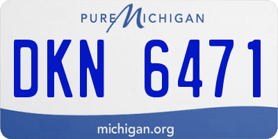 MI license plate DKN6471
