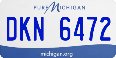 MI license plate DKN6472