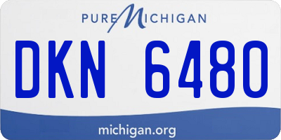 MI license plate DKN6480