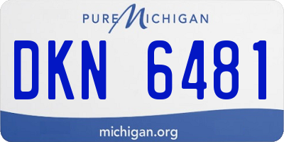 MI license plate DKN6481