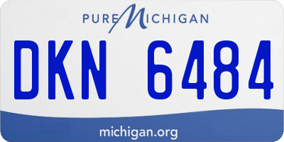 MI license plate DKN6484
