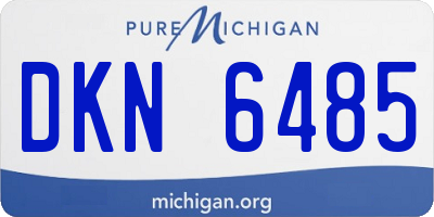 MI license plate DKN6485
