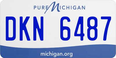 MI license plate DKN6487