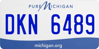 MI license plate DKN6489