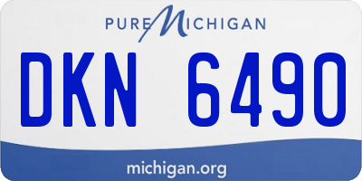 MI license plate DKN6490