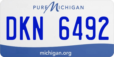 MI license plate DKN6492