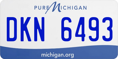 MI license plate DKN6493