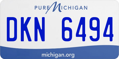 MI license plate DKN6494