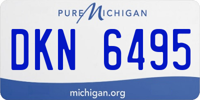 MI license plate DKN6495