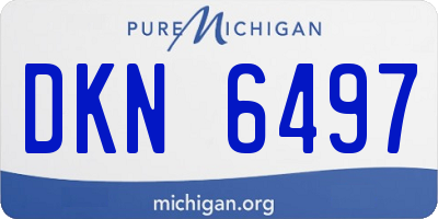 MI license plate DKN6497
