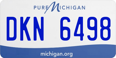 MI license plate DKN6498