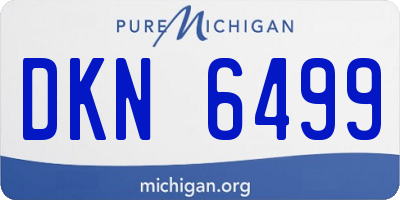 MI license plate DKN6499