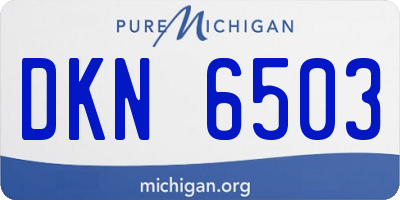 MI license plate DKN6503