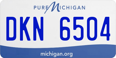 MI license plate DKN6504