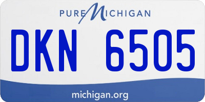 MI license plate DKN6505