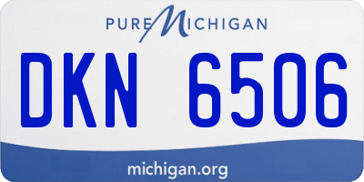 MI license plate DKN6506