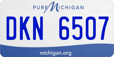 MI license plate DKN6507