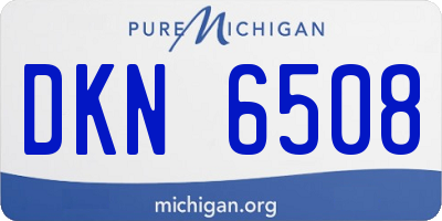 MI license plate DKN6508