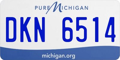 MI license plate DKN6514