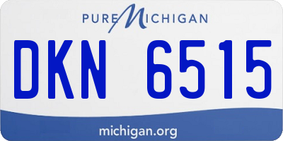 MI license plate DKN6515