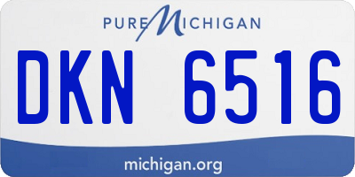 MI license plate DKN6516