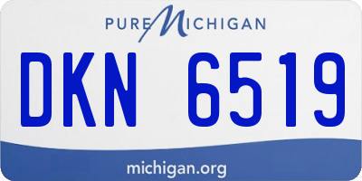 MI license plate DKN6519