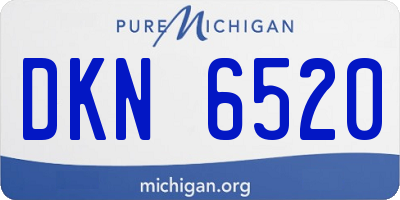 MI license plate DKN6520