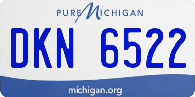 MI license plate DKN6522