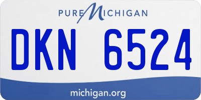 MI license plate DKN6524