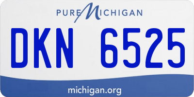 MI license plate DKN6525