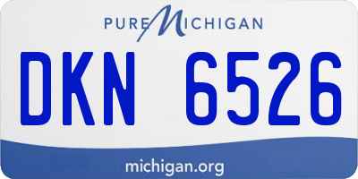 MI license plate DKN6526