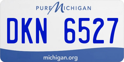 MI license plate DKN6527