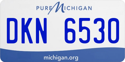MI license plate DKN6530