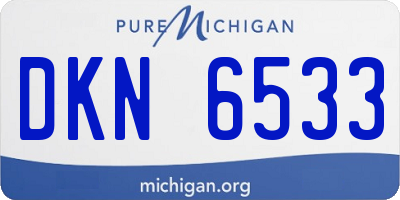 MI license plate DKN6533