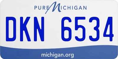 MI license plate DKN6534