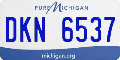 MI license plate DKN6537