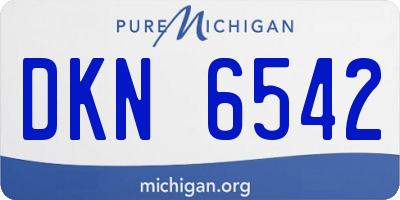 MI license plate DKN6542