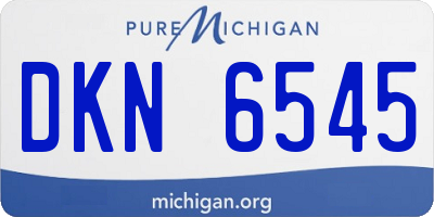 MI license plate DKN6545