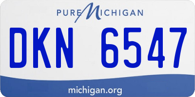 MI license plate DKN6547