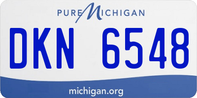MI license plate DKN6548