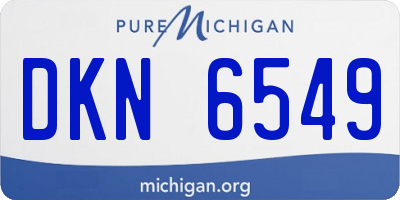 MI license plate DKN6549